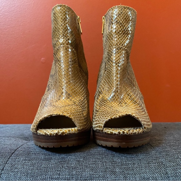 Michael Kors Peep Toe ‘Snake Skin’ Ankle Booties - Picture 5 of 14